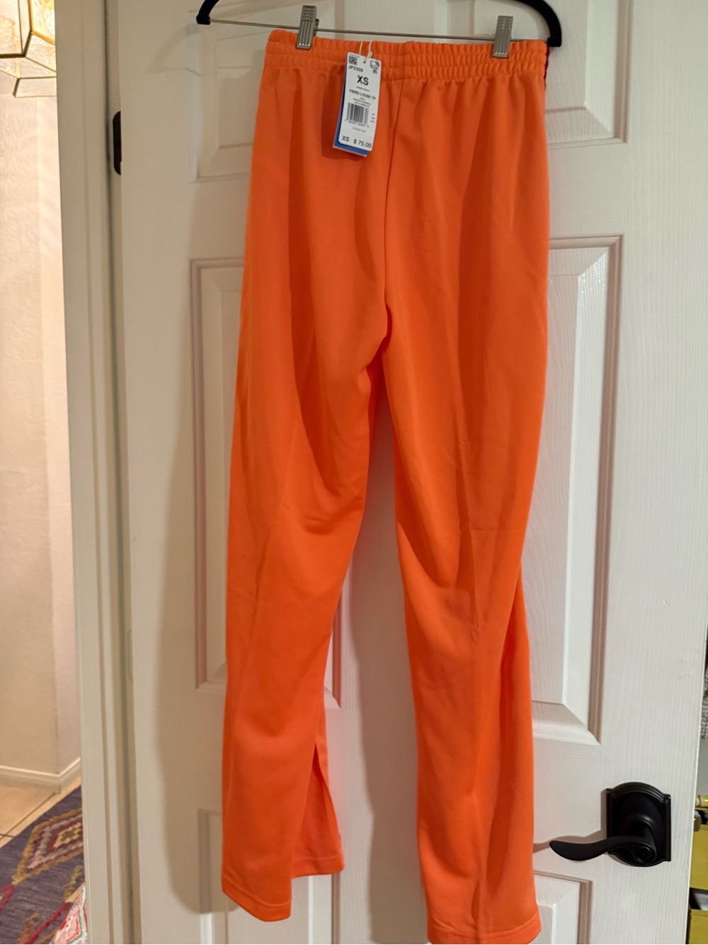 adidas semi coral firebird Track Pants with team victory Red Stripes XS NWT - Picture 8 of 12